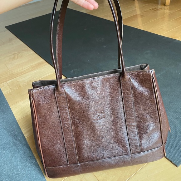 real leather tote